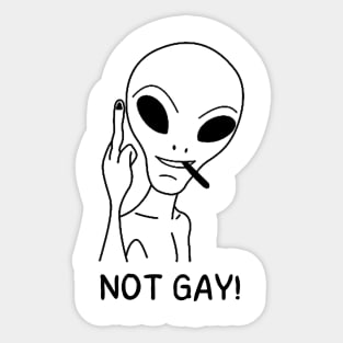 not gay Sticker